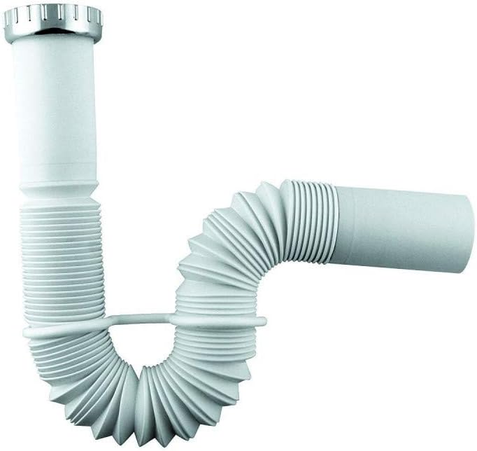 Tuyau Flexible D'évacuation PVC Extensible 32 Mm - Raccord Siphon Universel Blanc