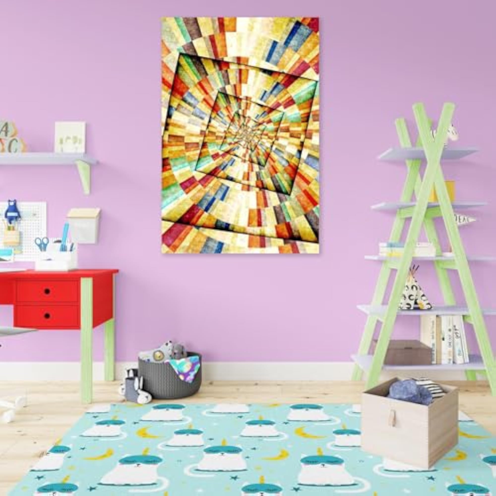 Multicolor Sunbeams D5 Peel & Stick Vinyl Wall Sticker