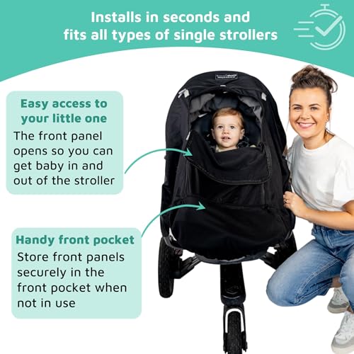 SnoozeShade Plus Extra Pram and Stroller Sun Shade Cover Blocks 99% UV UPF50+ Baby Sleep Aid and Breathable Blackout Canopy for Pushchairs Buggies and Travel Strollers - Image 5