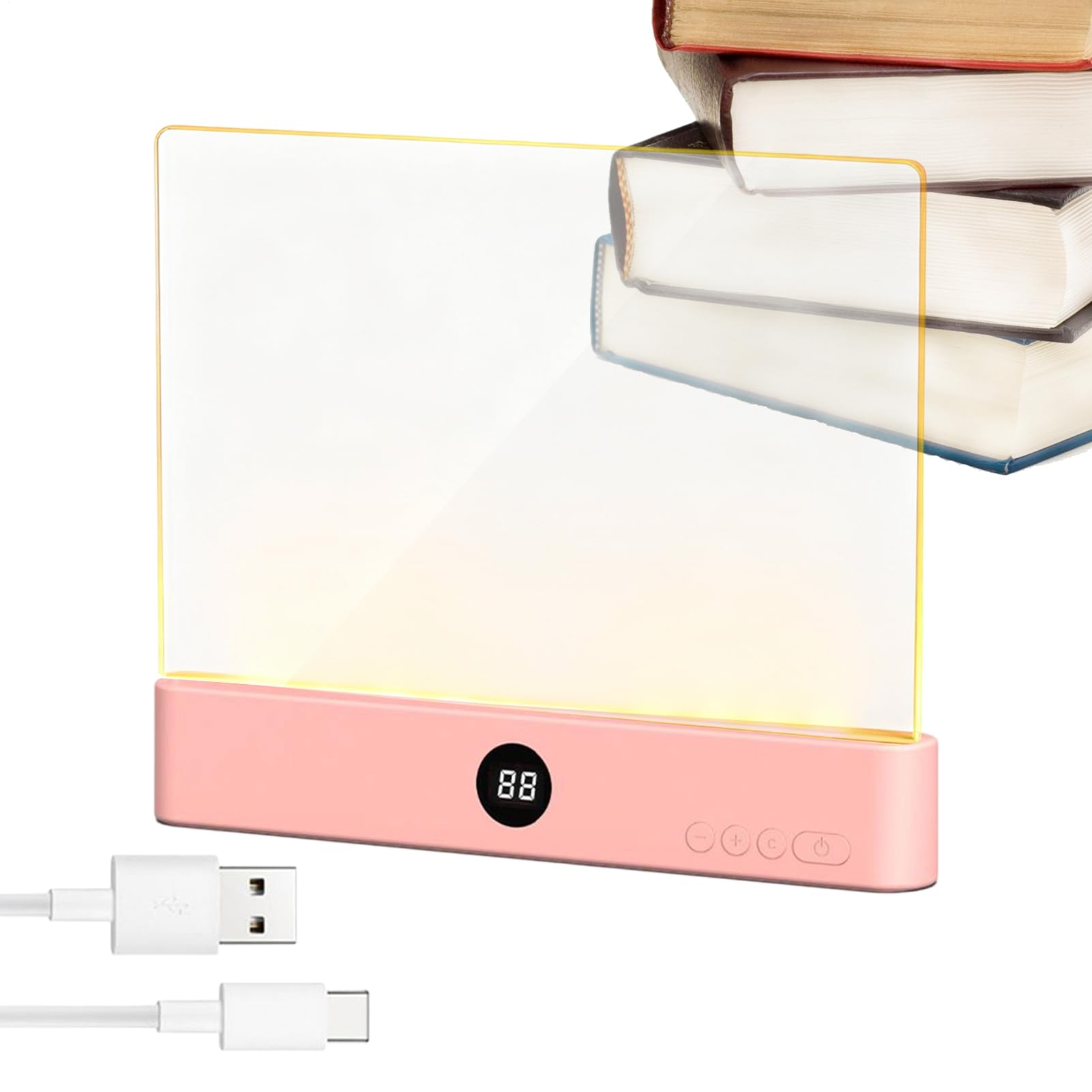 Lámpara LED con 3 modos de brillo ajustable y luz de libro con clip 8