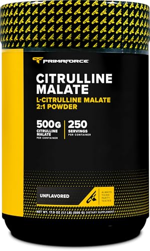 PrimaForce L-Citrulline Malate Powder Unflavored 500 Grams - Vegan Non-GMO