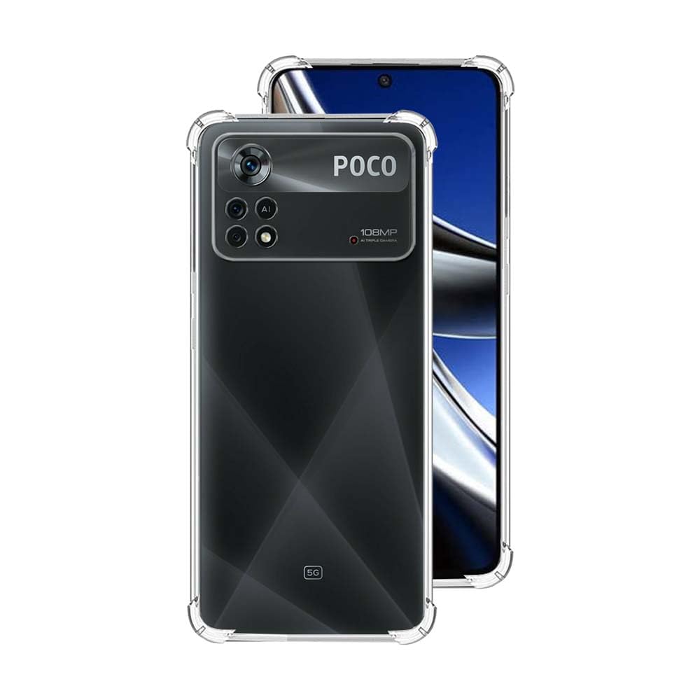 7SEVEN® Back Cover for Poco X4 Pro 5G Transparent Mobile Back Case Shock Proof Design Camera Edges Protection Crystal Clear Phone Case Silicon Soft TPU and Flexible Bumper Phone Cover