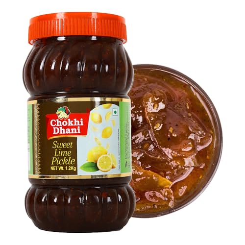 Image of Chokhi Dhani Sweet Lime Pickle 1.2kg | Khatta Meetha Nimbu Achar | Sweet & Sour Lemon Pickle | Oil Free | No Artificial Flavours | Traditional Indian Pickle | Veg