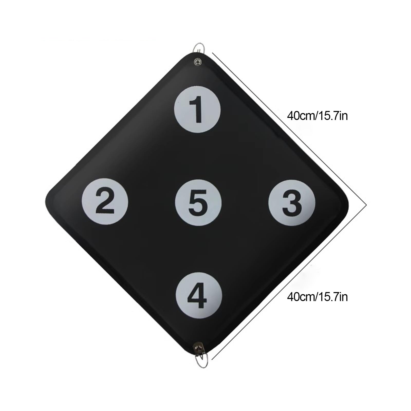 Bersaglio per Scherma Attrezzatura da Scherma in Pelle a Doppia Faccia Bersaglio per Allenamento di Scherma Cinque Bersagli per Allenamento di Sciabola, Fioretto e Spada(Black)