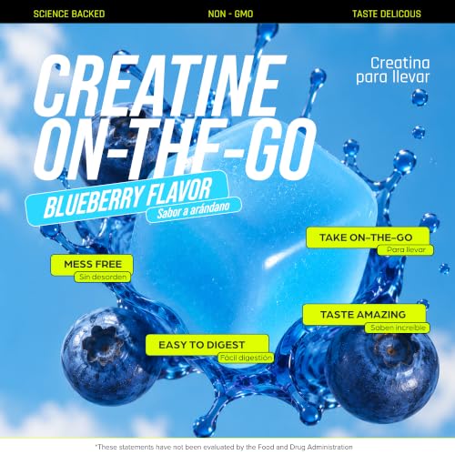 Image of Thinbi Creatine Gummies for Women & Men, Monohydrate, Blueberry, 120 Count | 5-in-1 formula, 5 g creatine per serving, Sugar free, Chewable gummies, Third-party tested