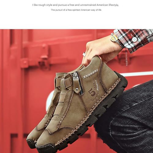 Matufit Shoes for Men Leather Loafers with Arch Support, Memory Foam Insole, Non Slip Slip-On Casual Walking Shoes4