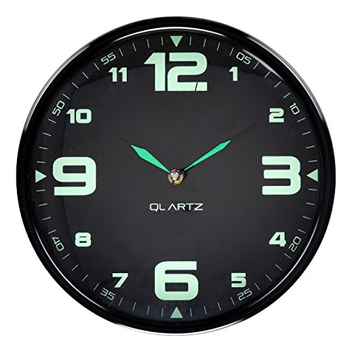 D.KO K.DO HO2803/1WEB Horloge phosphorescente, PP, Noir, 30,5 x 4,4 x 30,5 cm