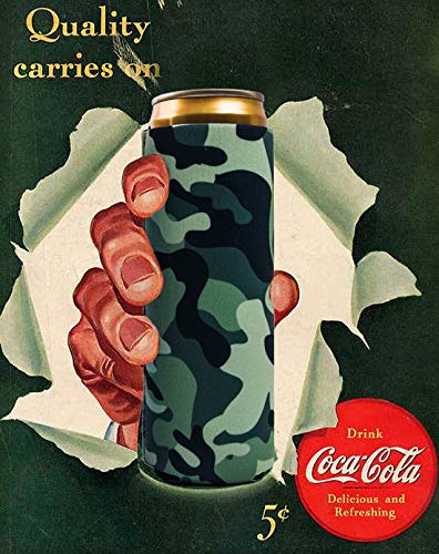 Slim Can Sleeves - Neoprene Bottle Insulator Sleeve Set of 2 Can Beverage Coolers for 12oz Energy Drink & Beer Cans (Camouflage) - Thumbnail 5