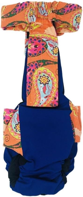 Golden Paisley Breeze Dog Diaper Overall, XL, Without Tail Hole - Made in USA