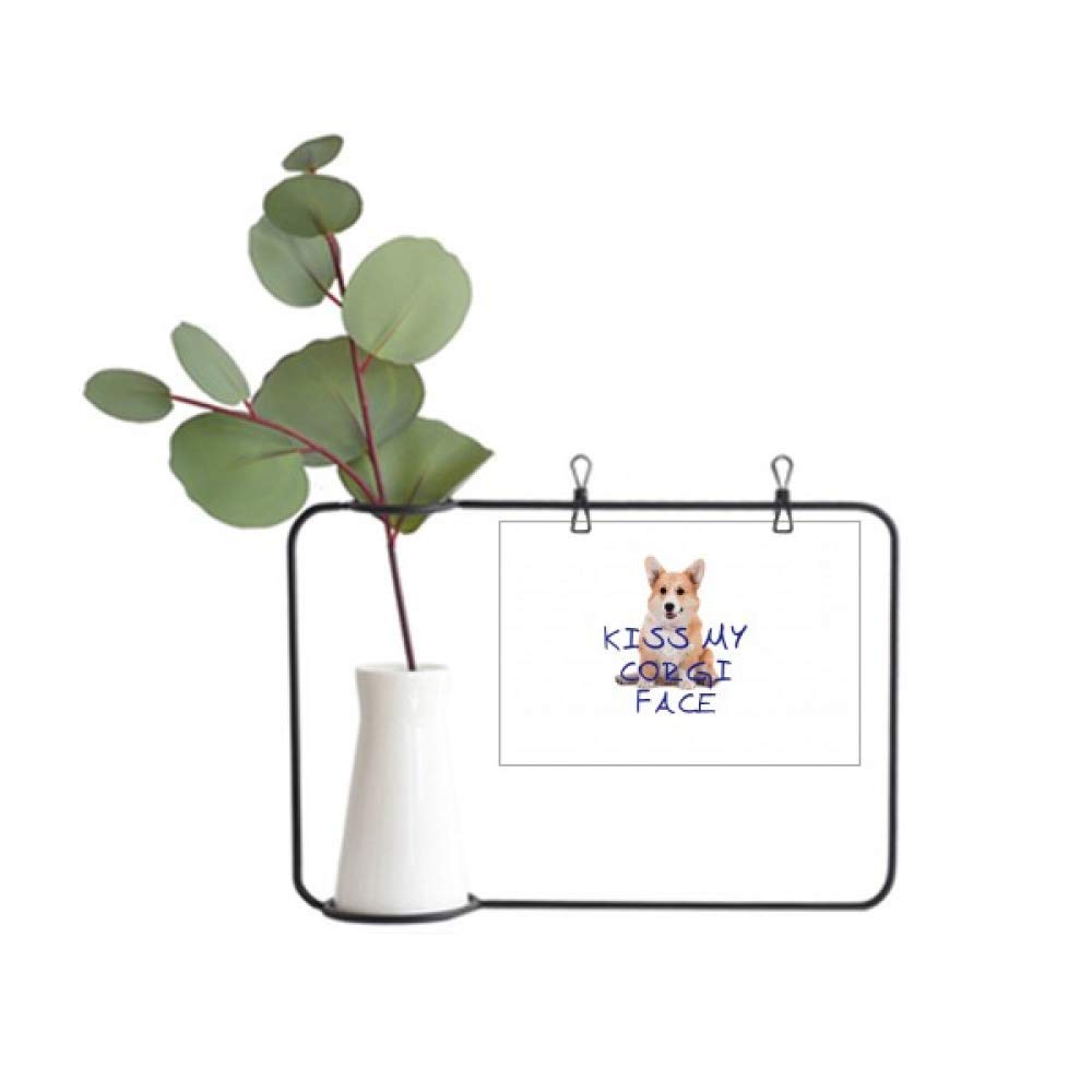 DIYlabCorky Dog Wales Specialty Metal Picture Frame Cerac Vase Decor