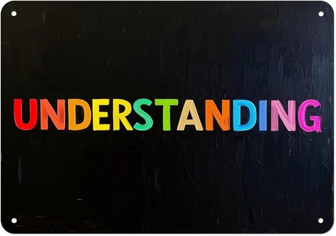 Understanding for Cafe Home Living Room Bedroom Kitchen Garden Garage Cafe Bar Pub Tin Sign 8x12 Inch