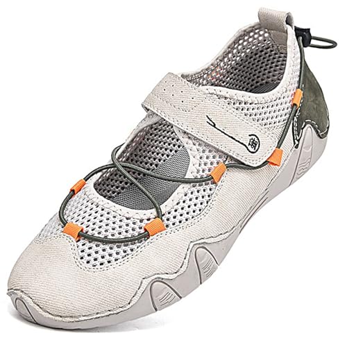 CrazySavage Women's Comfort Flat Mary Jane Sneakers Casual Adjustable Hook&Loop Breathable Walking Shoes Lightweight Arch Support Nurse Dress Shoes