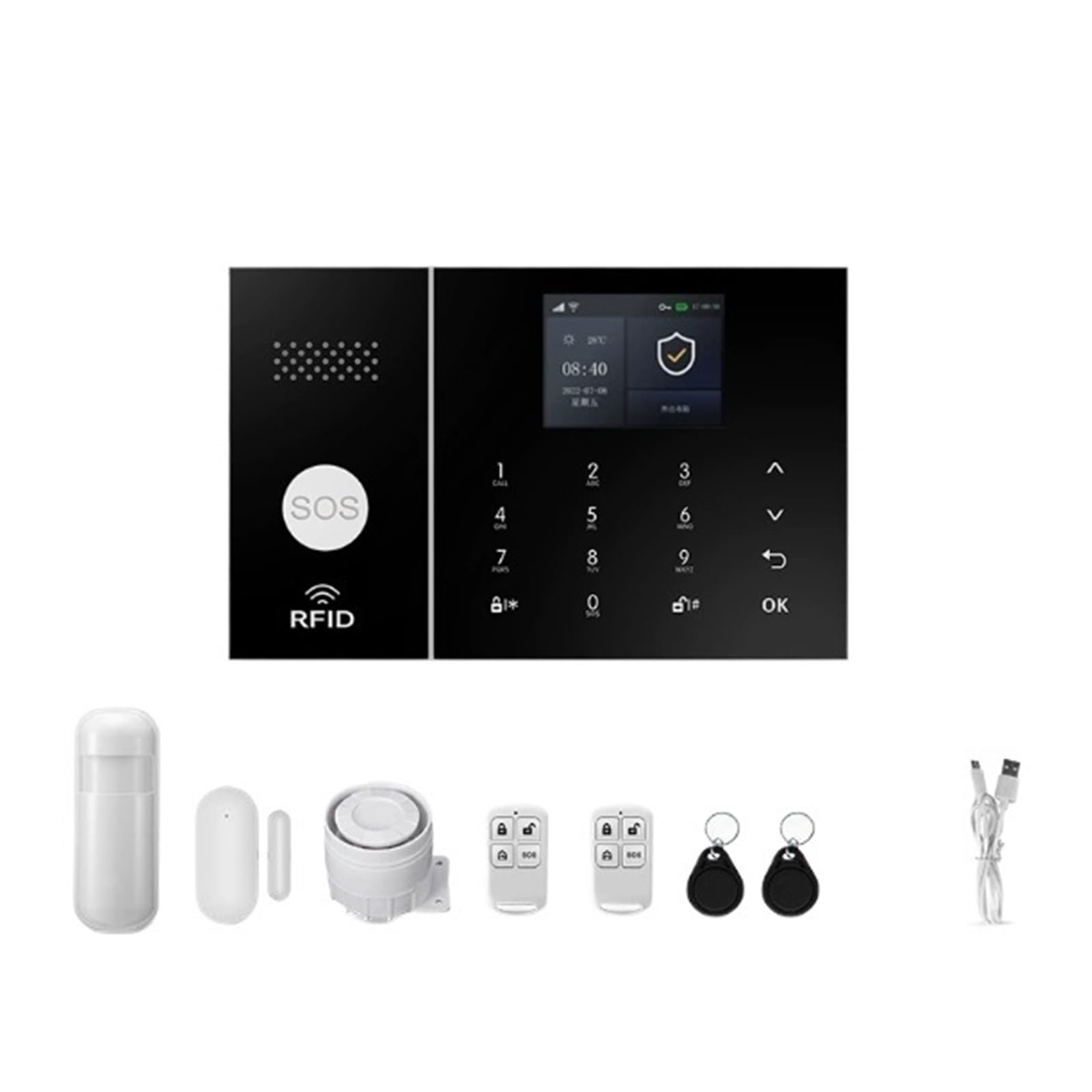 Alarma WiFi 2G hogar con detector sensor movimiento Tuya Smart