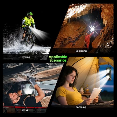 Oukitel G5 Rugged Smartphone 2025– Android 14, 6300Mah Rugged Phone,16Gb RAM+64GB ROM/1TB Mobile Phones, 6" Hd+ Display Waterproof Phone, Dual Camping Light, 13MP+5MP Camera, 5G Wifi/Otg/Gps, Black - 6