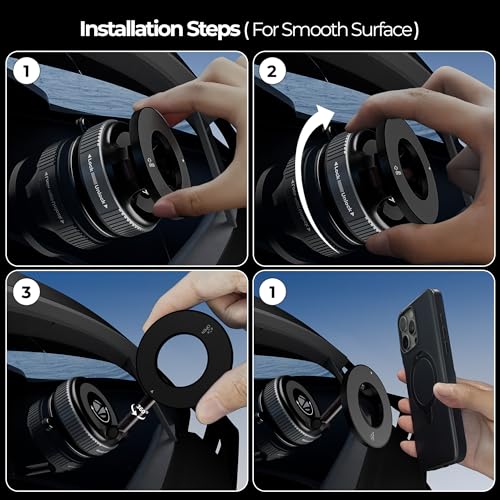 Image of Zebronics Magnetic Mobile Holder, Foldable Design, 360 Rotation, Strong Suction Mount, MagSafe Compatible, Multi-Angle Adjustment, Twist to Lock /Unlock, Compact Design (MS300)