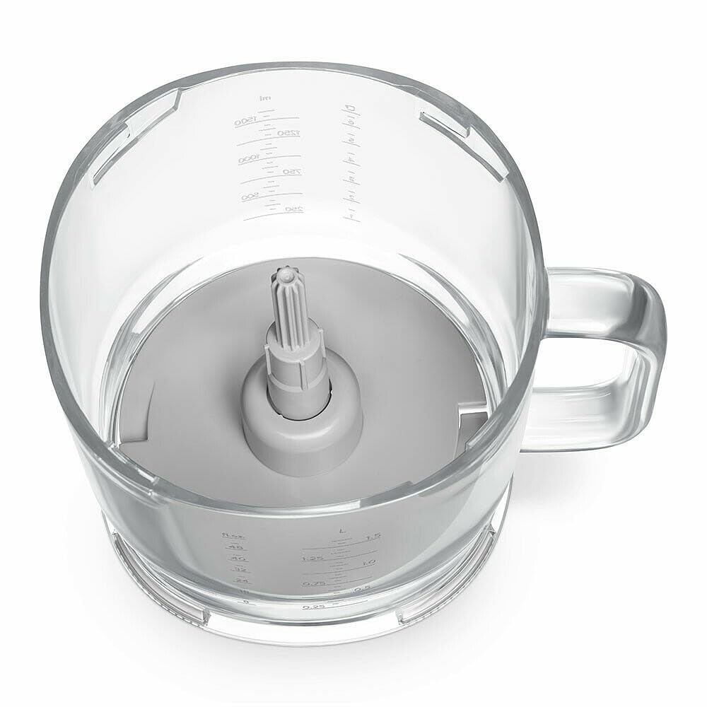 Smeg, HBFP11 Accessorio Multifunzione per Frullatore a Immersione HBF11, Tritatutto da Cucina 5 in 1 con Lama Regolabile, Ciotola da 1,5 L, Trita, Affetta, Grattugia ed Emulsiona