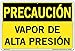 Vestil SI-C-40-D-AL-040-S Sign-Caution-40 18.5X12.5 Aluminum .040, HIGH Pressure STEAM, Vapor DE ALTA PRESI?N