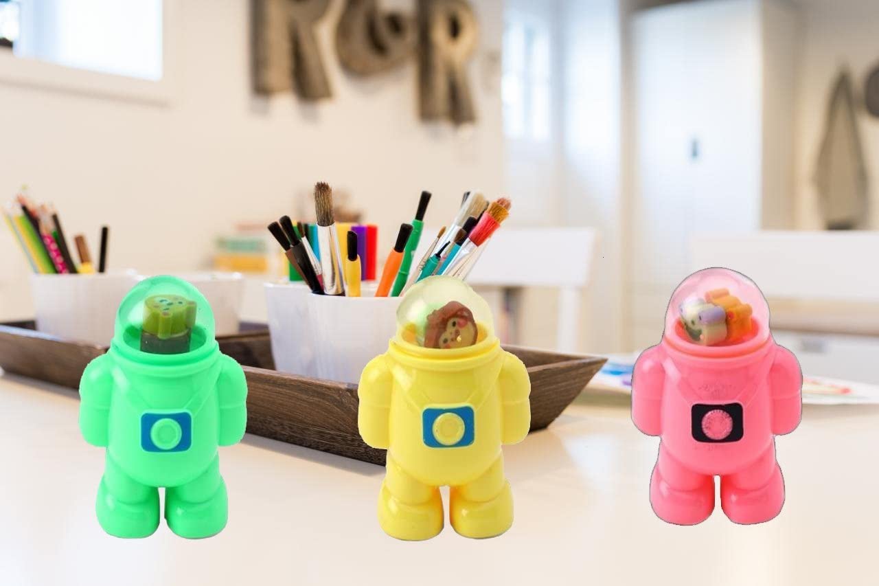 Omank® 3 Cutest Stuff Double Blade Astronaut Abs Plastic Pencil