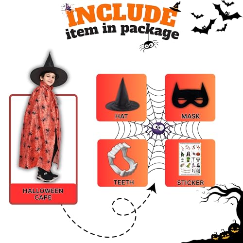 Image of Sarvda Halloween Dress | Costume and Accessories | For Girls and Boys | Haunted Horror Theme Party Vampire Witch Ghost Skeleton Draculla Pumpkin Scary Cosplay Dress