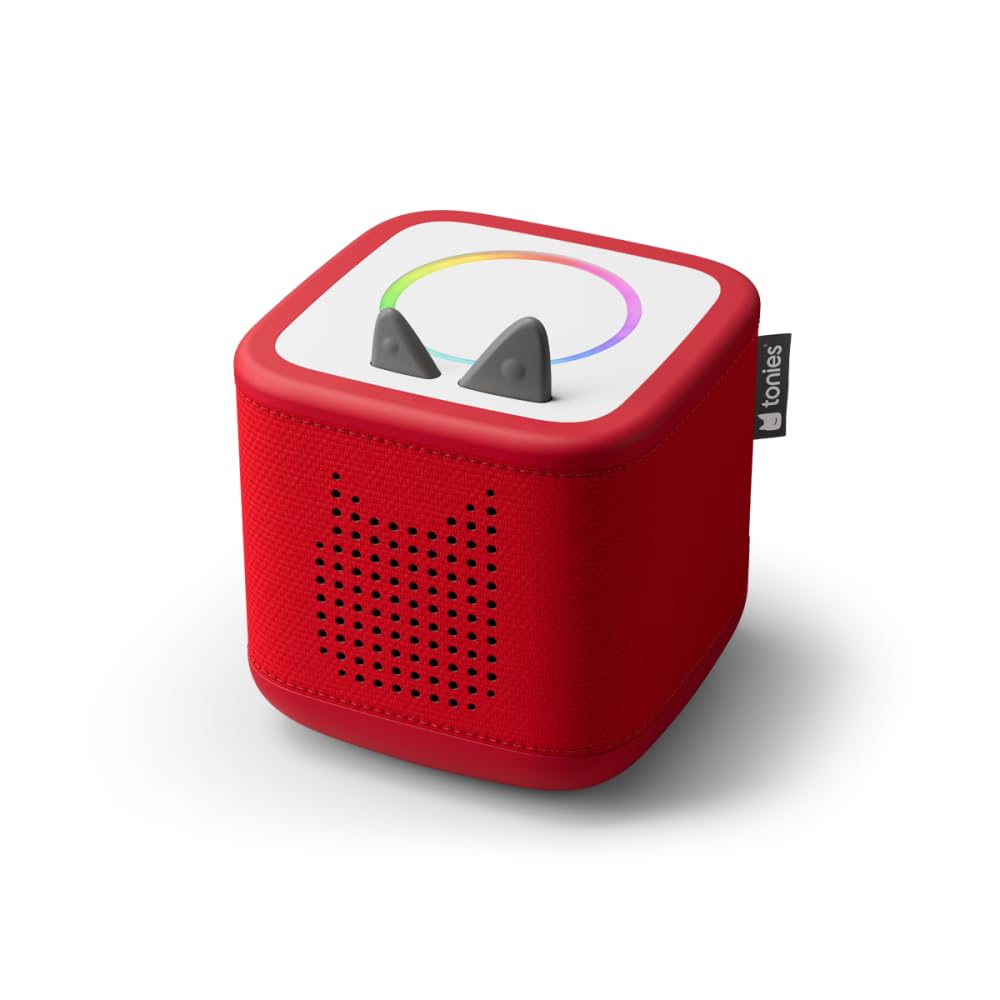 tonies Toniebox 2 Bundle Incl. 4 Disney Helden Herkules, Cars, Mickey Maus, Aladdin, Rot, Audioplayer für Hörbücher, Lieder, Einschlafen und Tonieplay für Kinder