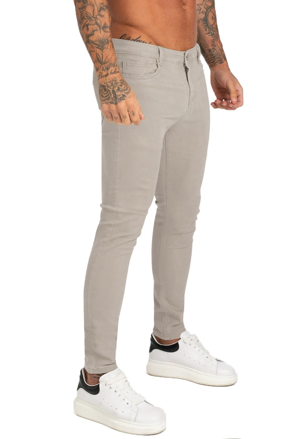 GINGTTO Hombre Pantalón Vaqueros Skinny Fit Super Elasticos Denim Jeans Slim Stretch Pantalones