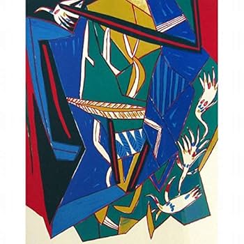 Amazon.co.jp: 池田満寿夫『天平時代C』リトグラフ 抽象画