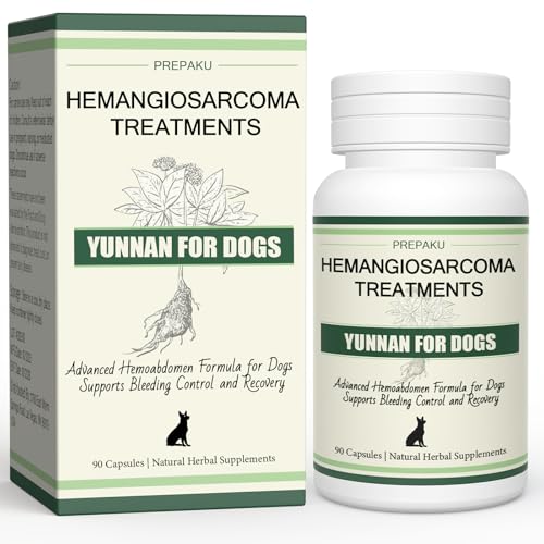 Quick Stop Bleeding for Dogs Natural Yunnan Sanqi Capsules for Hemangiosarcoma Hemoabdomen Pericardial Effusion Cancer Bleeding Severe Bruising Ulcer-Related Bleeding Bloody Stools-90 Capsules