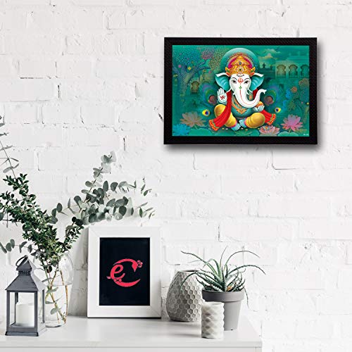 Image of eCraftIndia 'Lord Ganesha' Satin Matt Texture UV Art Painting (Synthetic Wood, 27.94 cm x 35.56 cm, FPR2A6324)