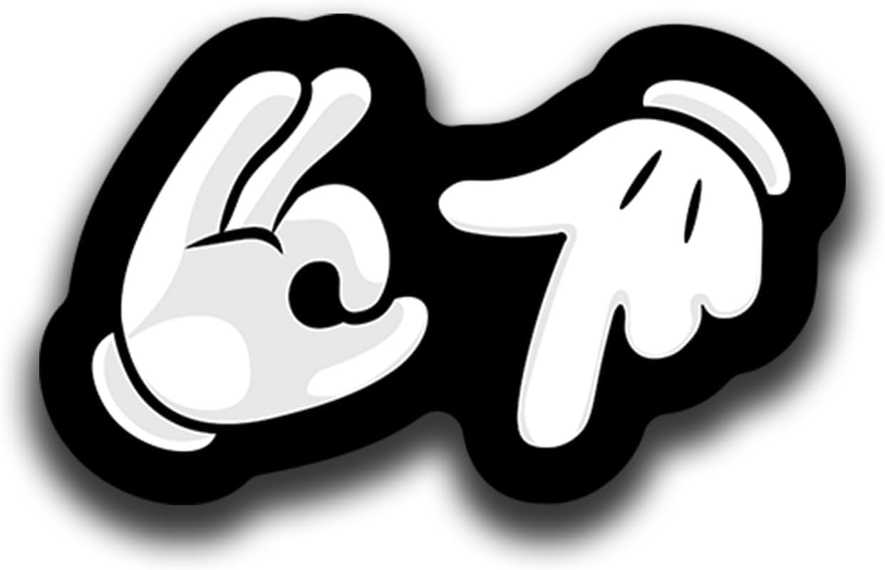 6-7 Meme Sticker – Funny Viral Slang Vinyl Decal – Cartoon Sign Hands – UV Printed Weatherproof 5.5" Sticker for Laptop, Car, or Water Bottle – Gen Alpha Trend Gift - KCD5051