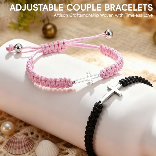 Set de Pulseras Ajustables para Parejas en Acero Inoxidable miniatura 3