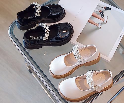 kids sandal girls Spring/Autumn Solid Color Thick Soles With Bright Pearl Straps Dance Shoes Party Birthday School4