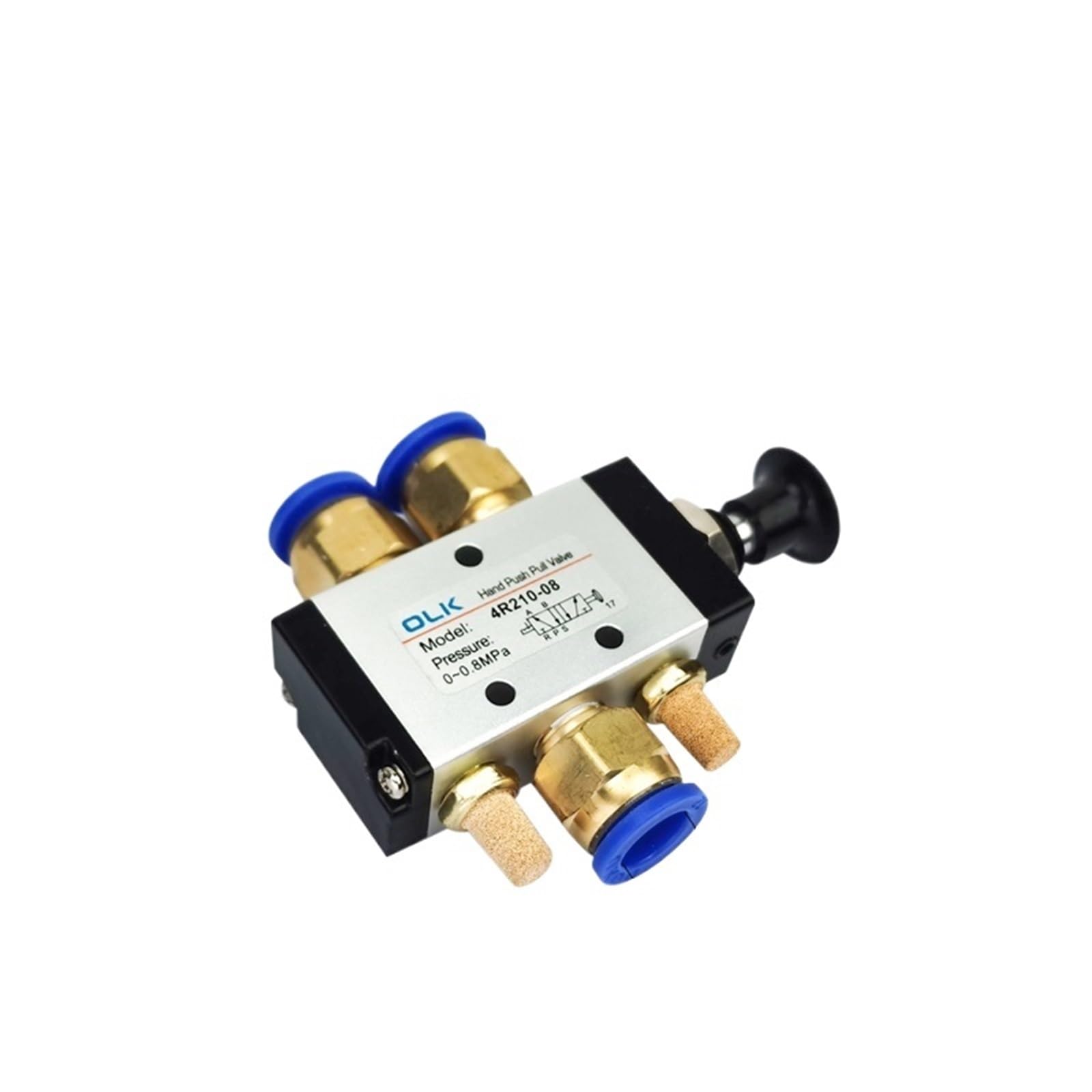Nqvqtkrup With 12Mm Fittings 4R210-08 Manual Valve 2 Way 5 Position Push And Pull Pneumatic Switch Of Directional Valve(With 12Mm Fittings)