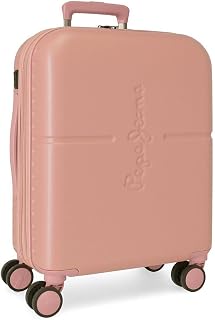 Pepe Jeans Highlight Kabinentrolley, Rosa, 40 x 55 x 20 cm, starr, ABS-Verschluss, integriert, 37 l, 2,74 kg, 4 Räder, ausziehbar, Handgepäck