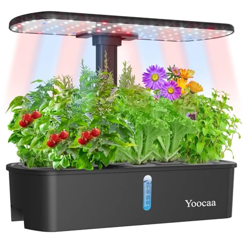Yoocaa Serra Idroponica da Casa per 12 Piante, Smart Garden Orto Idroponico da Casa Kit con Luce LED, Altezza Regolabile...