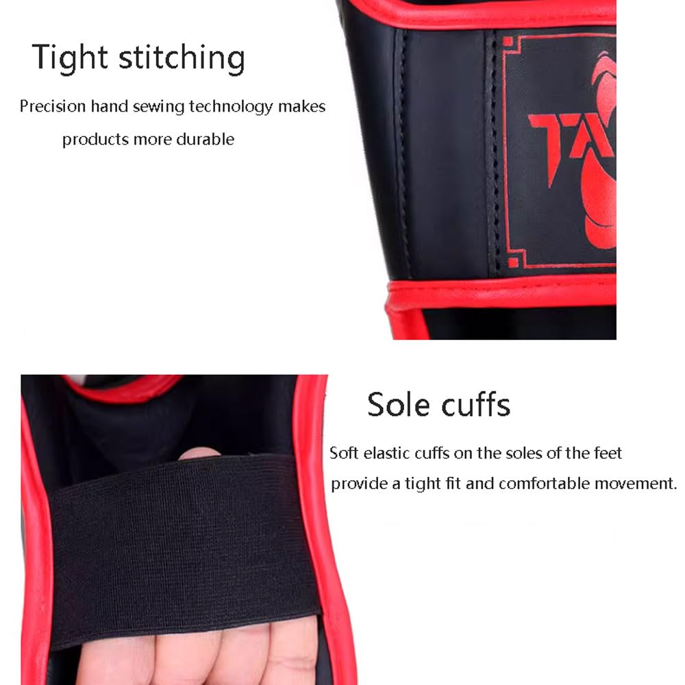 Paratibie Kick Boxing,Elastico Parastinchi Muay Thai,Protettivo Imbottita Paratibie,Paratibia Kick Boxing,Piedi Protezione Shin Guard,per Allenamento,Sparring,Arti Marziali,Boxe,Karatè