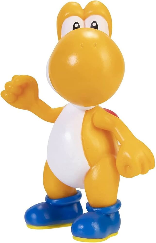 Amazon.com: jakks Super Mario Orange Yoshi : Toys & Games