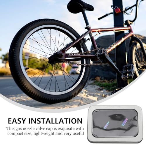 SEWACC 2 Pcs Tapas de Válvula para Neumático de Bicicleta de Aleación de Titanio, Tapas Portátiles para Evitar Suciedad y Fugas, Resistentes y Ligeras para Tallos de Aire de Bicicleta, para Ciclismo al Aire Libre miniatura 5