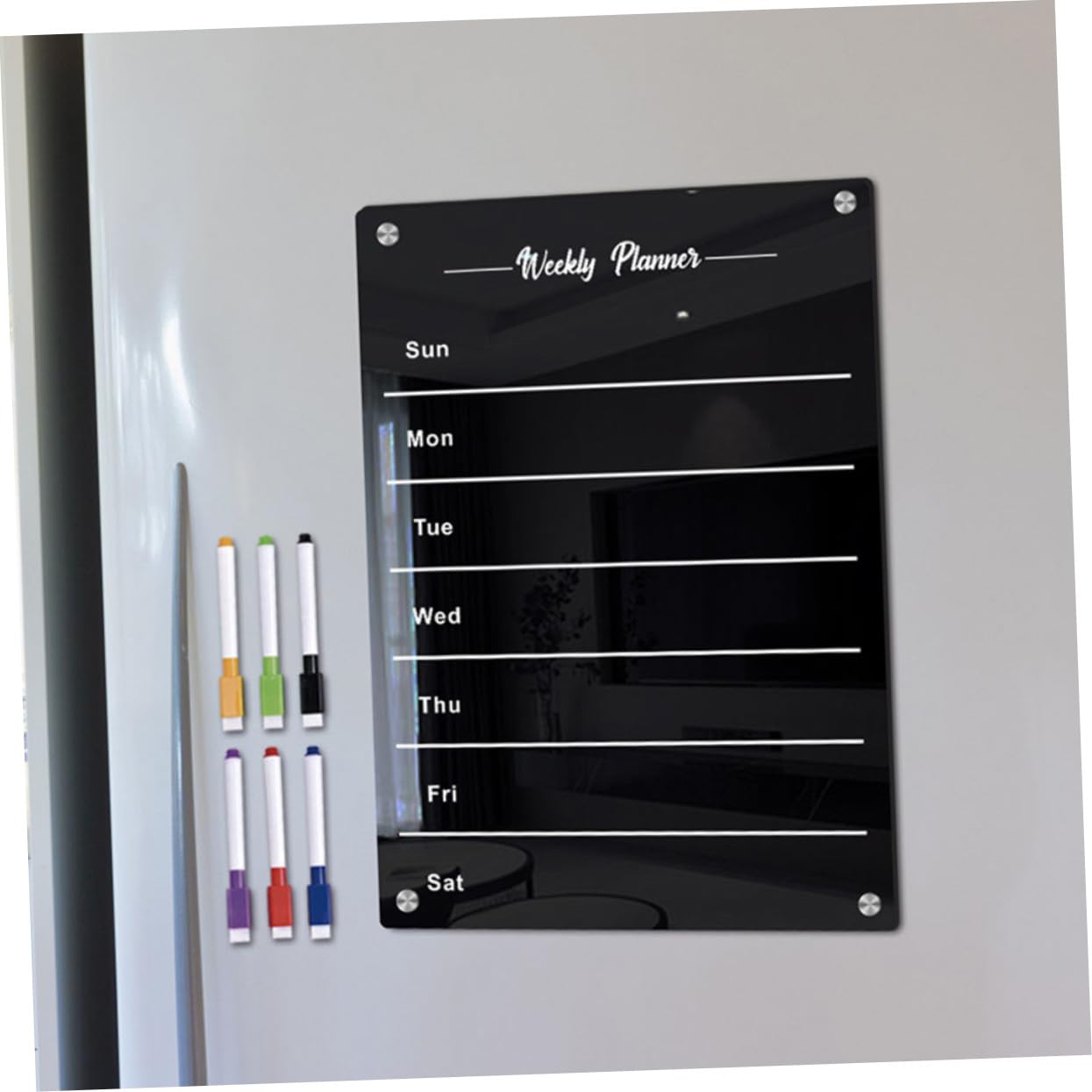 Magnetische Küchen Erinnerungs Whiteboard Tafel A3 Beschreibbares Acrylplaner Mit 6 Whiteboard Stiften Wiederverwendbar Für Kühlschrank Und Büro