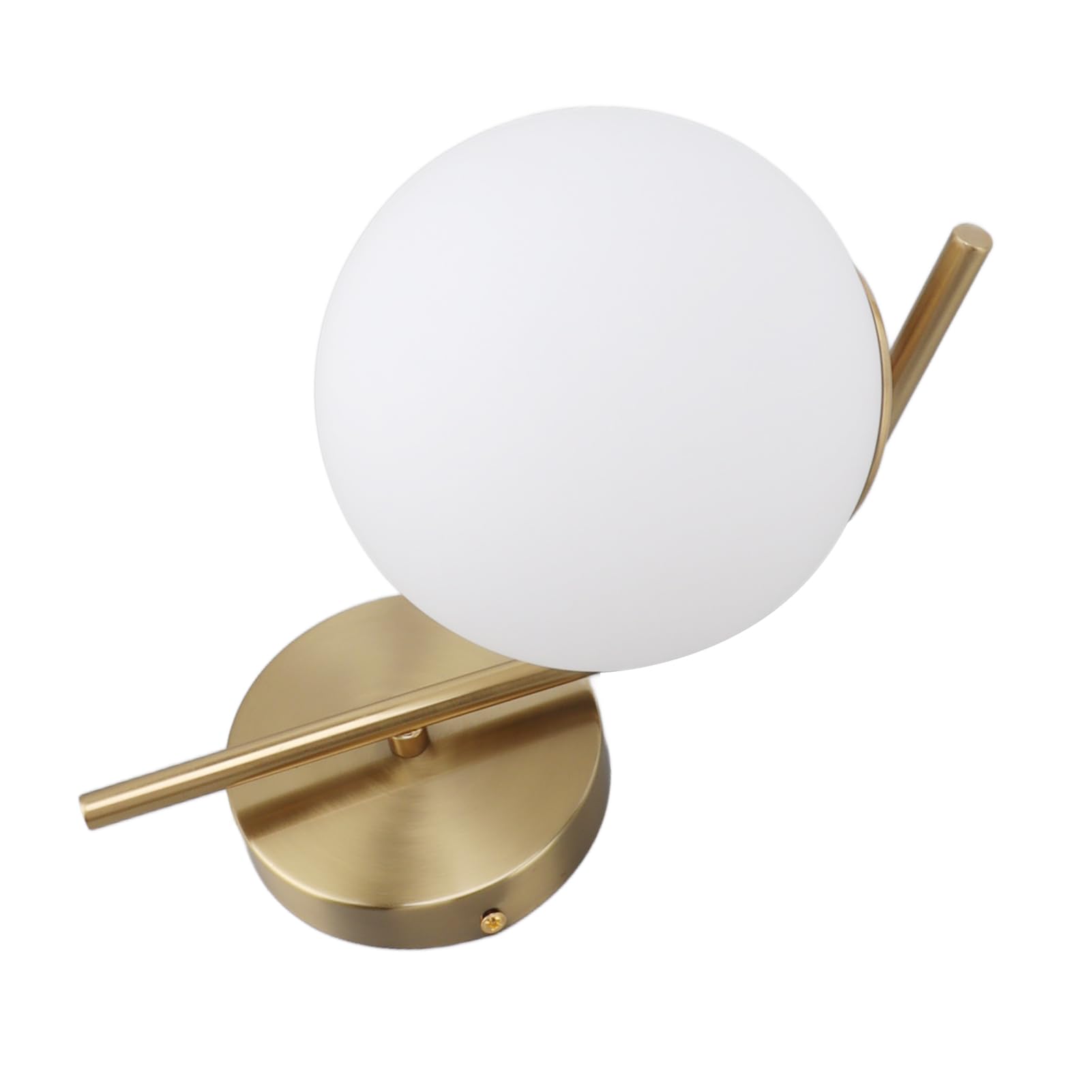 Moderna Vidrio Esfera Lámpara de Pared, Lámpara de Pared con Forma de Globo de Cristal Dorado, E27/E26 Aplique Pared Dormitorio con Pantalla de Vidrio, para Dormitorio Mesita de Noche Sala de Estar