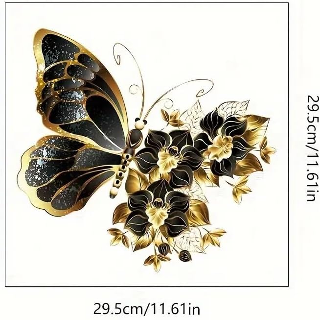 Black Butterfly Flower Toilet Cover Sticker Decals,Spring Flower Leaf Butterfly Waterproof Toilet Lid Tank Seat Decals Cistern Self-Adhesive Bathroom Wall Sticker