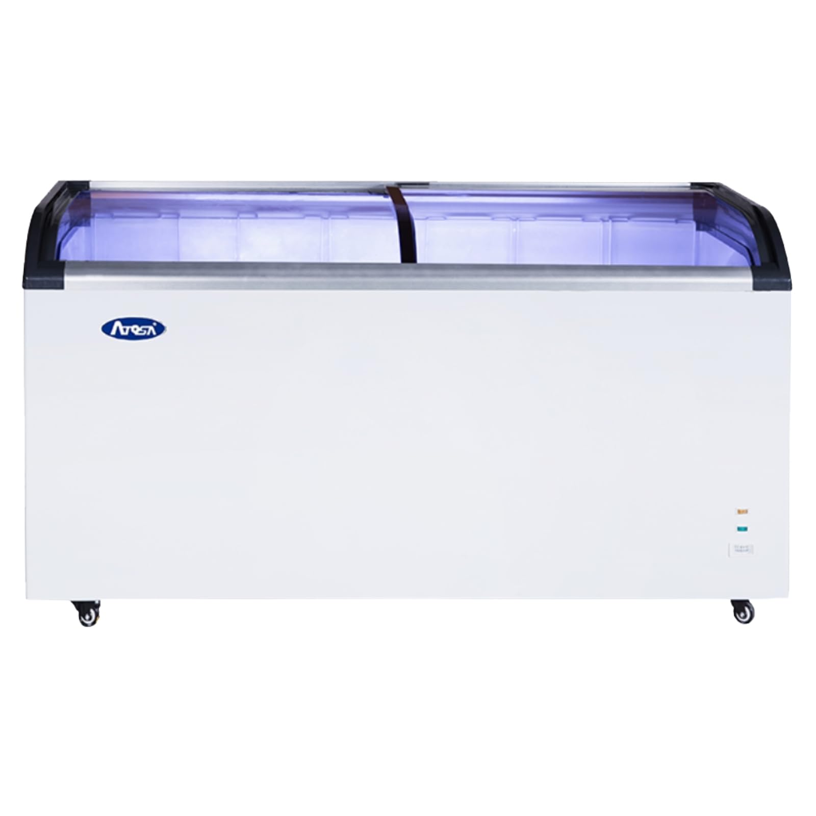 Commercial Angle Curved Glass Top Chest Freezers on Fridge.com