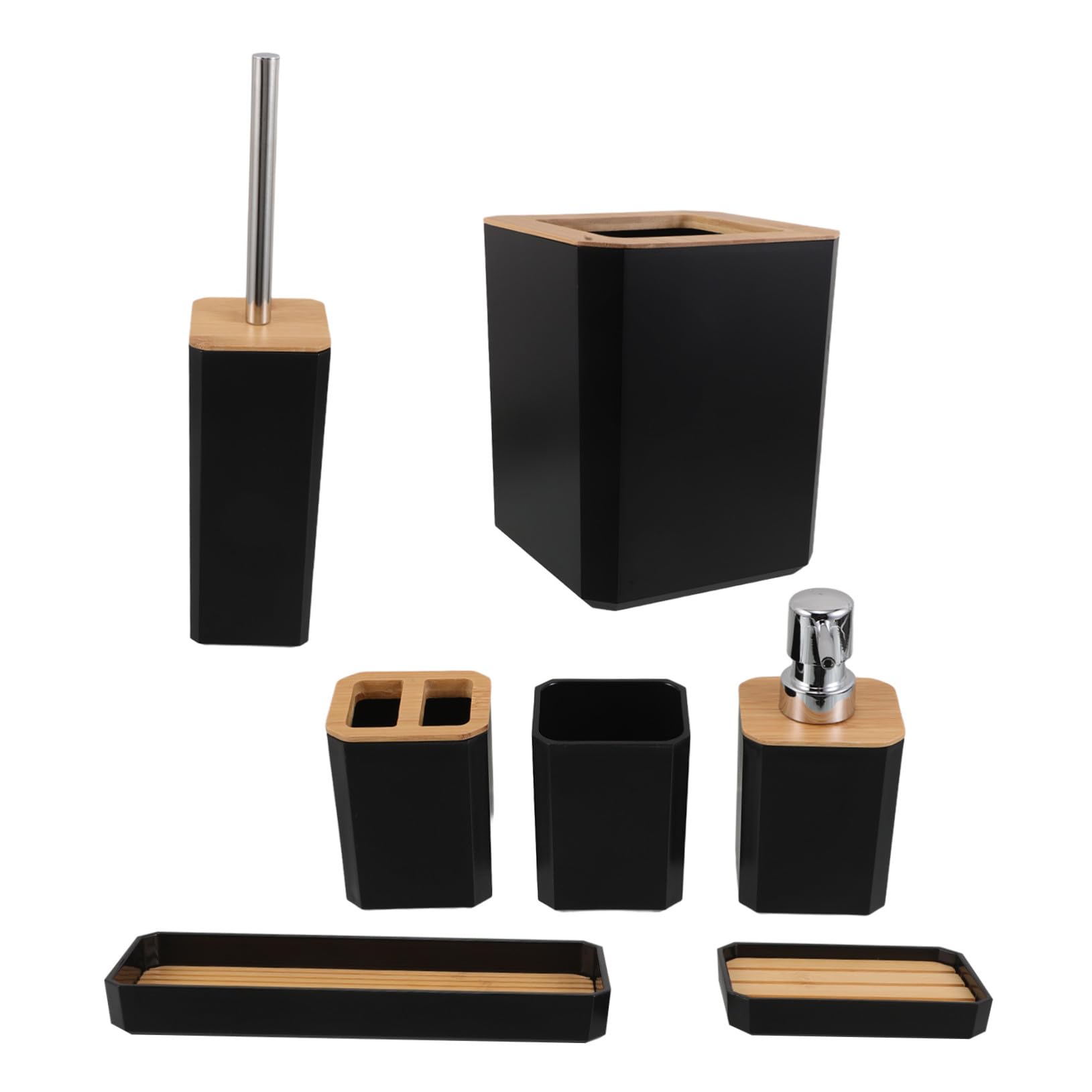 OUNONA Baño de Incluye Soporte para Cepillo de Dientes Dispensador Jabon de Lavado para Uso Doméstico Hotel Conjunto Accesorios de Baño