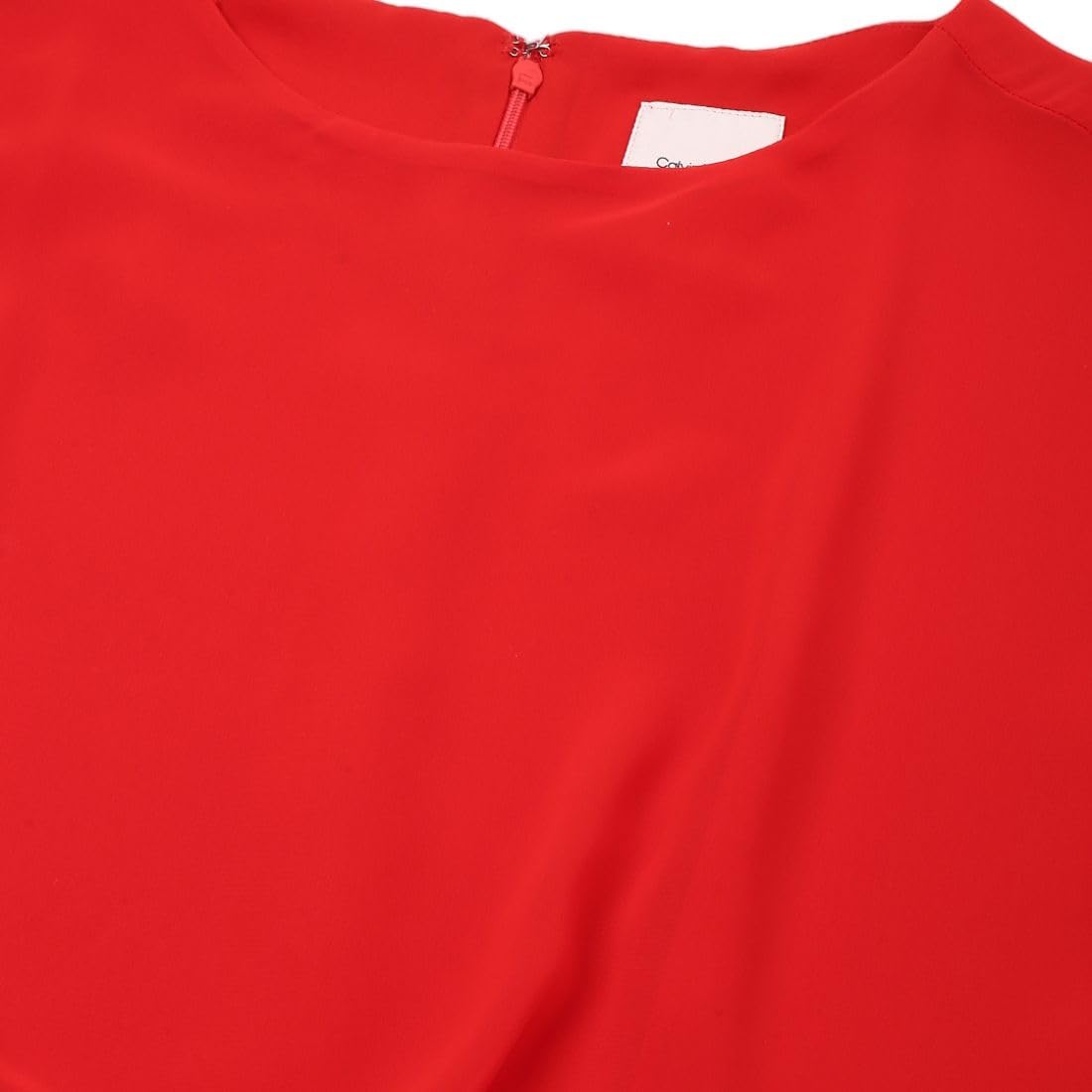 Calvin Klein Jeans Blusa de Gasa para Mujer, Goji Berry, XS