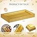 Maxcheck 24 Pcs Gold Plastic Serving Tray Platter Set 14 x 7.5 Inches Gold Lace Rim Serving Trays for Food Dessert Fruit Cupcake Weddings Table Parties Display