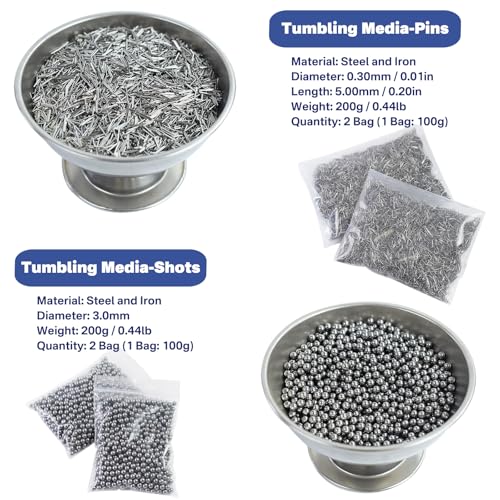 Ctismice USACTM185500WV1 500W Magnetic Tumbler With 400G Polishing Media, 2000Rpm Powerful Polisher Finisher Machine For Cleaning Jewelry Metal Casting And Small Item thumb #5