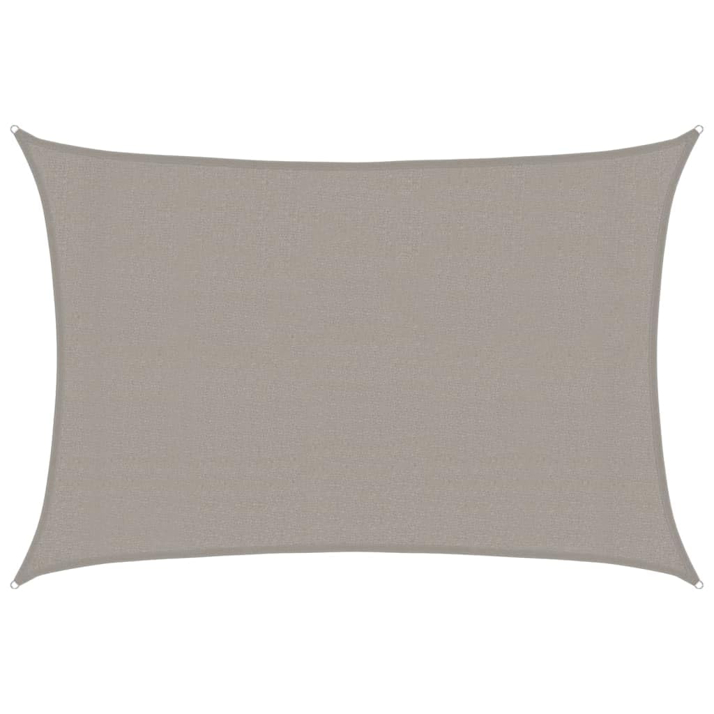 vidaXL Sunshade Sail 160 g/m² Rectangular Light Grey 3x4 m HDPE — image 1