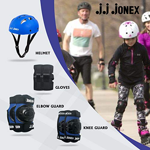 Image of JJ JONEX Protective Set Skating and Cycling Guard Combo Small Blue /Full MYC