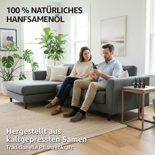 YamnaYa – Premium Hanföl 20% | Kaltgepresst & Vegan | Naturrein & Ohne Zusätze | Laborgeprüft | Hergestellt in der EU