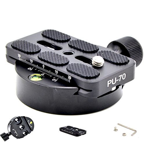 Grampo e placa de liberação rápida QR para tripé bola cabeça adaptador de metal