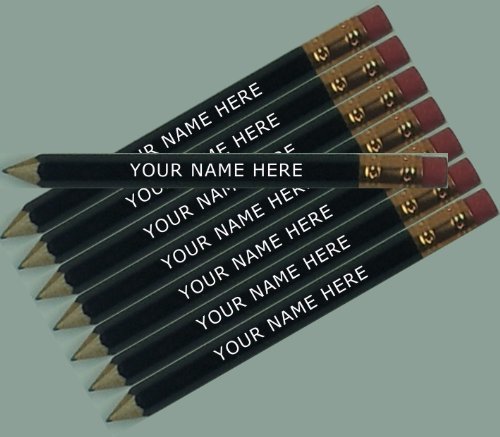 Lápices de golf personalizados negro HB 24 unidades miniatura 1